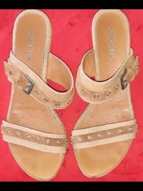 Geox Womens 39/9 Wedge Sandals New